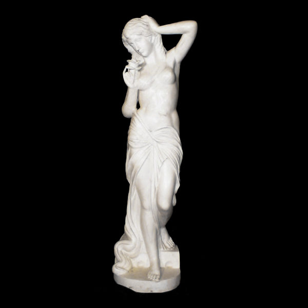 JBS310 Marble Lady with Rose Sculpture Metropolitan Galleries Inc.