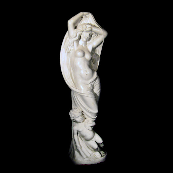 JBS318 Marble Lady with Cloth Sculpture Metropolitan Galleries Inc.