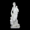 Marble Lady with Children Sculpture