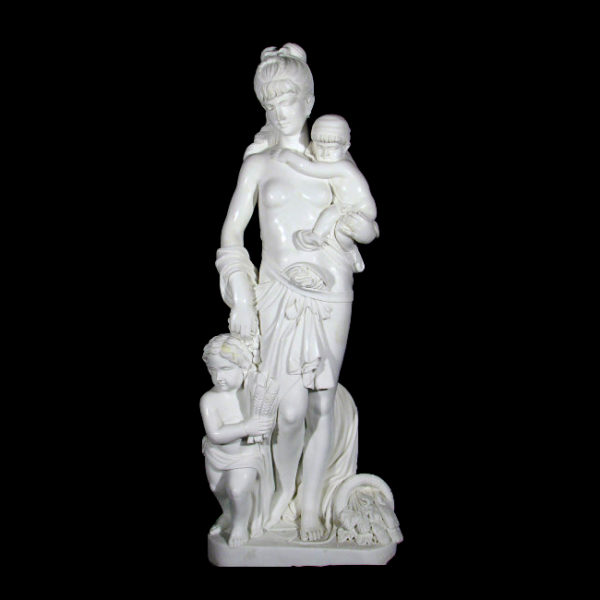 JBS320 Marble Lady with Children Sculpture Metropolitan Galleries Inc.