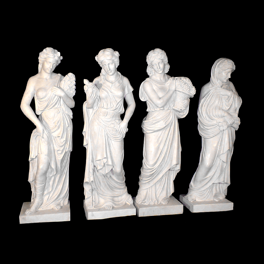 JBS370 Marble Lady Four Seasons Sculpture Set Metropolitan Galleries Inc.