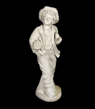 JBS520 Marble School Boy with Wheat Sculpture Metropolitan Galleries Inc.