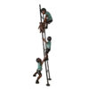 Bronze Children on Ladder with Teddy Bear Sculpture