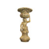 Bronze Kneeling Boy Planter Urn Sculpture (Left)