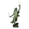 Bronze Cupid holding Light Sculpture Left