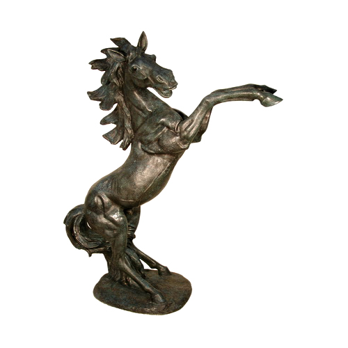 SRB055535 Bronze Rearing Horse Sculpture Metropolitan Galleries Inc.
