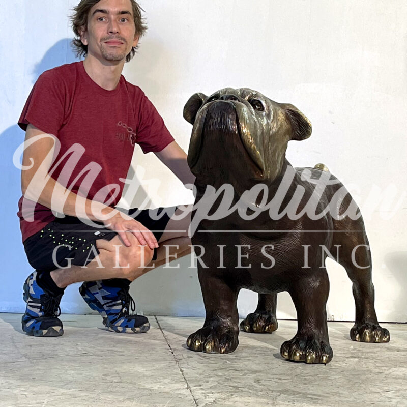 SRB081167 Bronze Medium Bulldog Sculpture by Metropolitan Galleries Inc SCALE WM