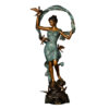 Bronze Lady Dancing with Birds Sculpture