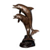 Bronze Two Dolphin Fountain Sculpture