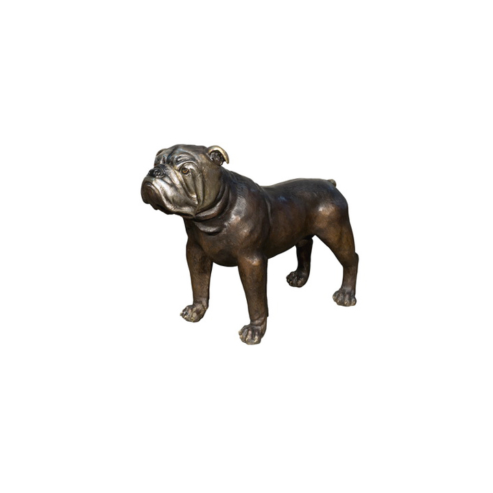 Bronze Standing Bulldog Sculpture