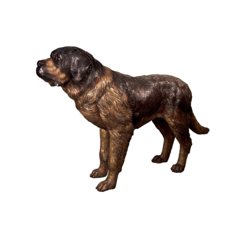 SRB028800 Bronze Saint Bernard Dog Sculpture by Metropolitan Galleries Inc