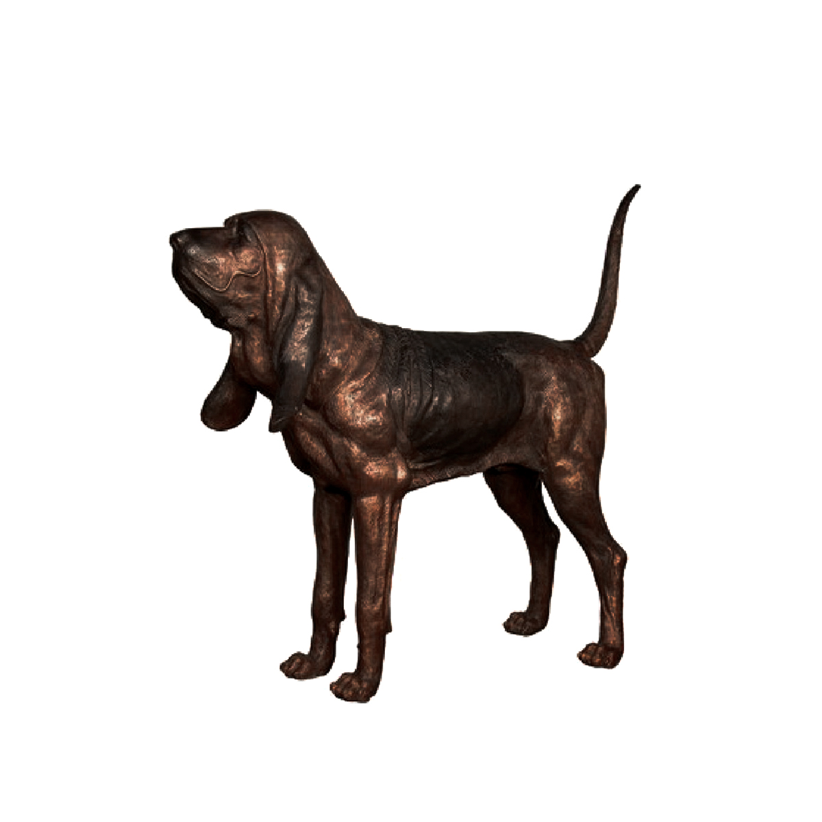 SRB029482 Bronze Bloodhound Dog Sculpture by Metropolitan Galleries Inc