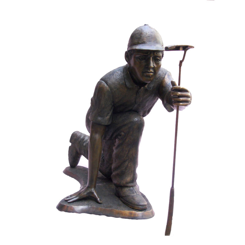 SRB705742 Bronze Golf Putter with Club Sculpture Metropolitan Galleries Inc.
