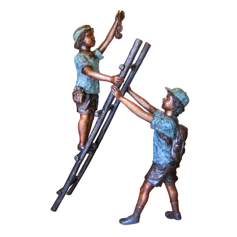SRB706701 Bronze Children on Ladder Sculpture Metropolitan Galleries Inc.