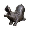 Bronze Hippopotamus Fountain Sculpture
