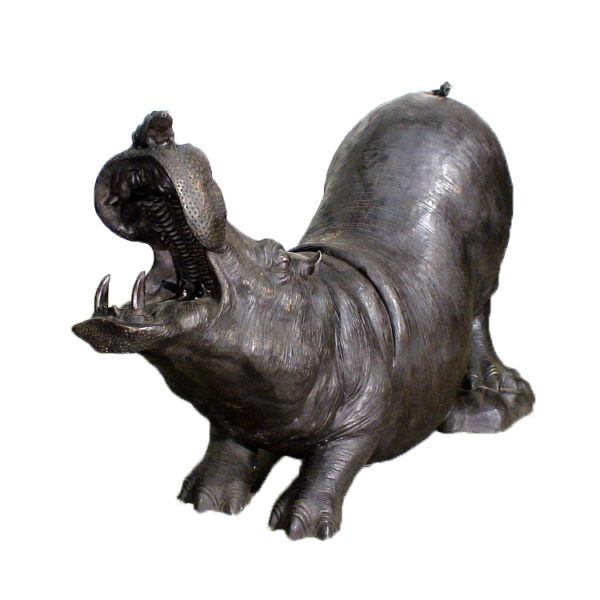 SRB10029 Bronze Hippopotamus Fountain Sculpture Metropolitan Galleries Inc.