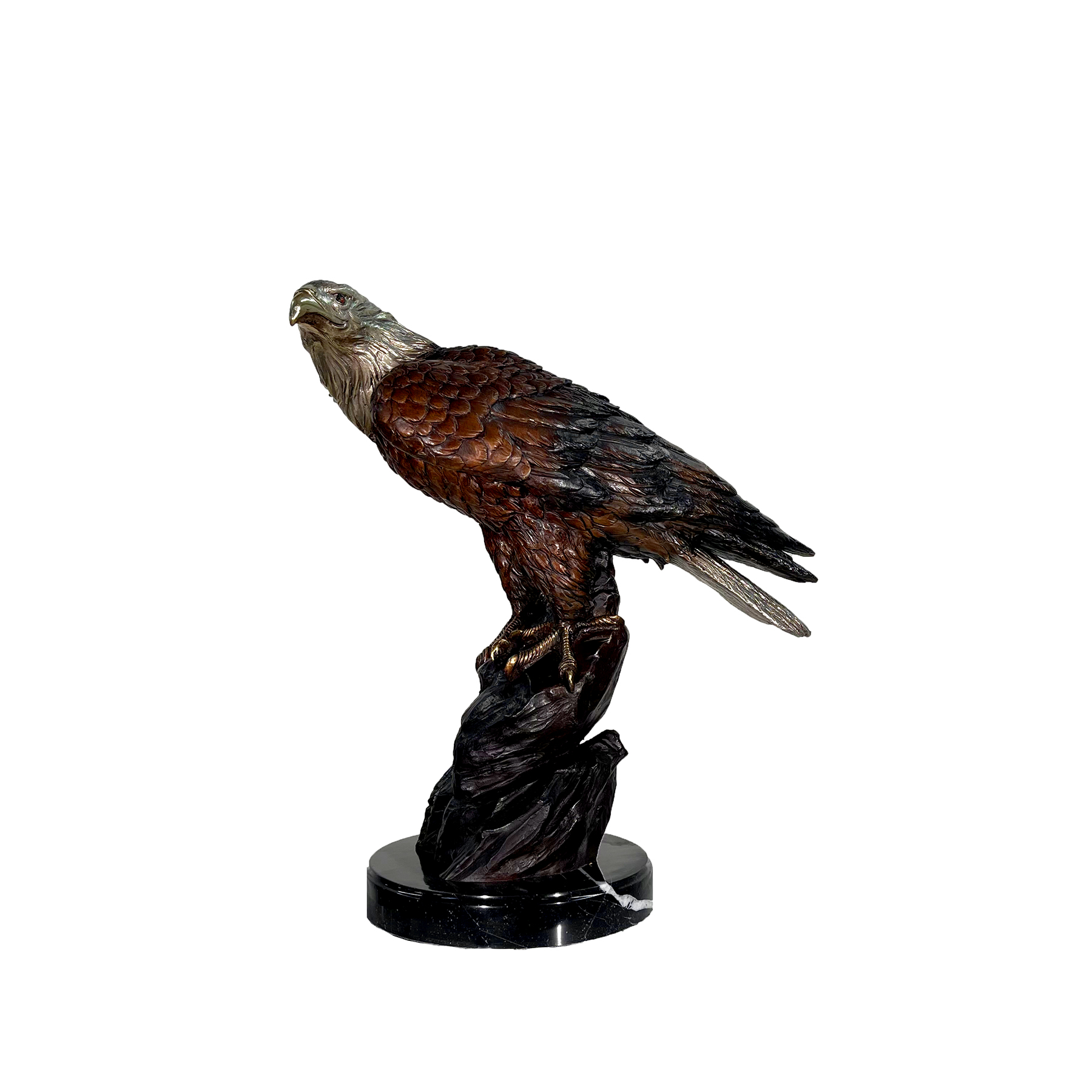 SRB047022 Bronze Eagle on Marble Base by Metropolitan Galleries Inc