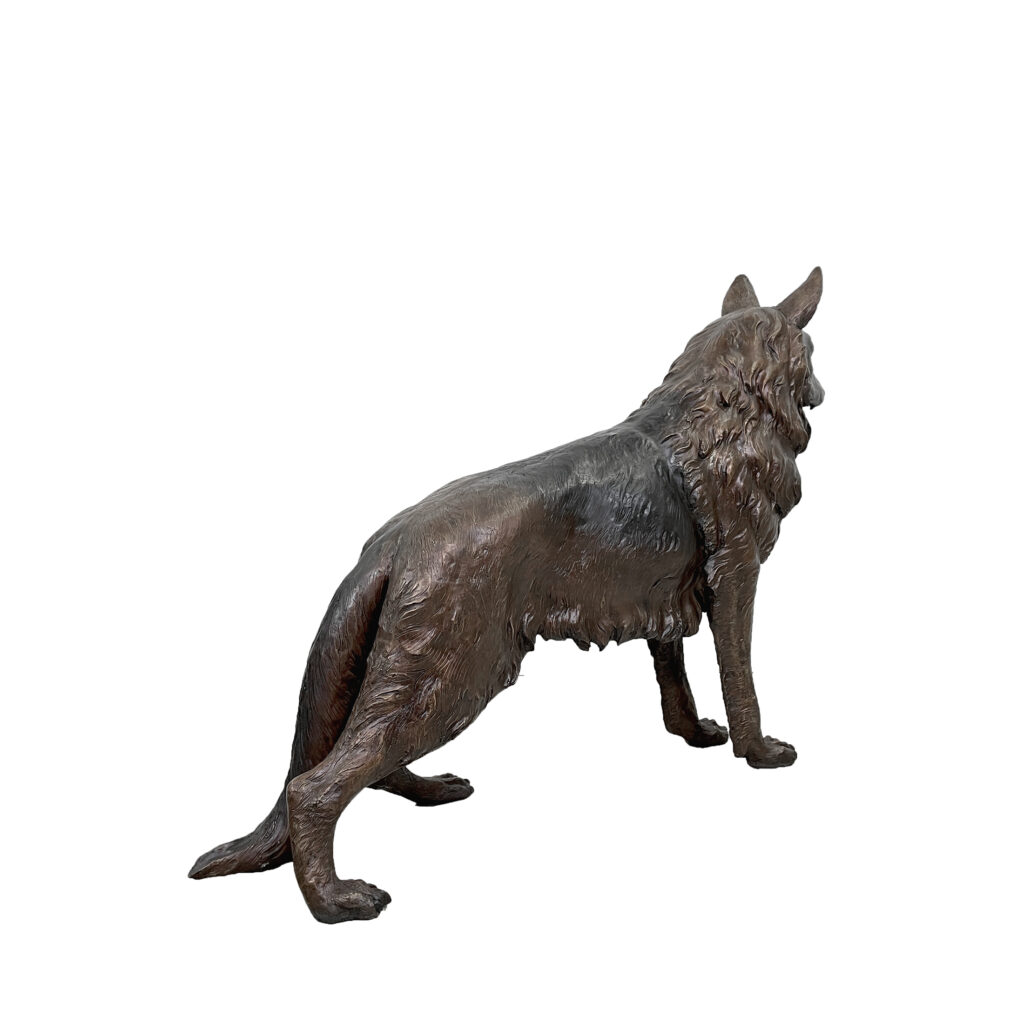 Bronze German Shepherd Dog Sculpture Metropolitan Galleries Inc.