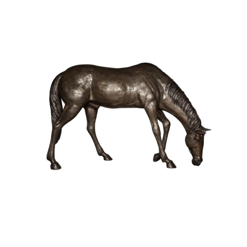SRB047196 Bronze Grazing Horse Sculpture Metropolitan Galleries Inc.