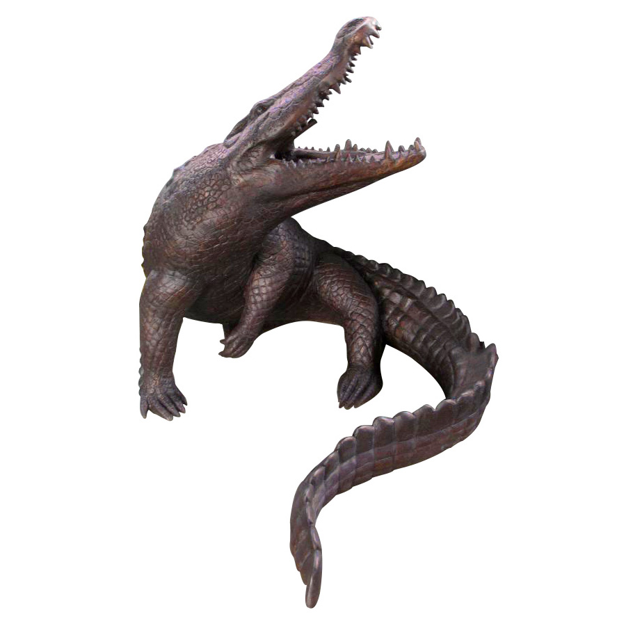 SRB055816 Bronze Large Crocodile Fountain Sculpture Metropolitan Galleries Inc.