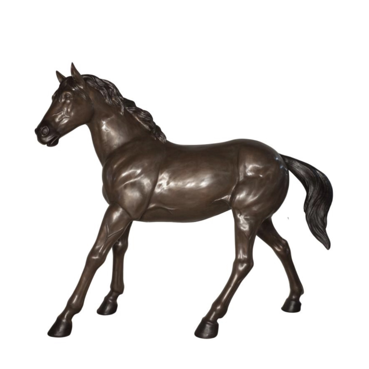 SRB076379 Bronze Standing Horse Sculpture Metropolitan Galleries Inc.
