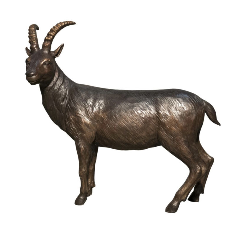 SRB094612 Bronze Goat Sculpture Metropolitan Galleries Inc.
