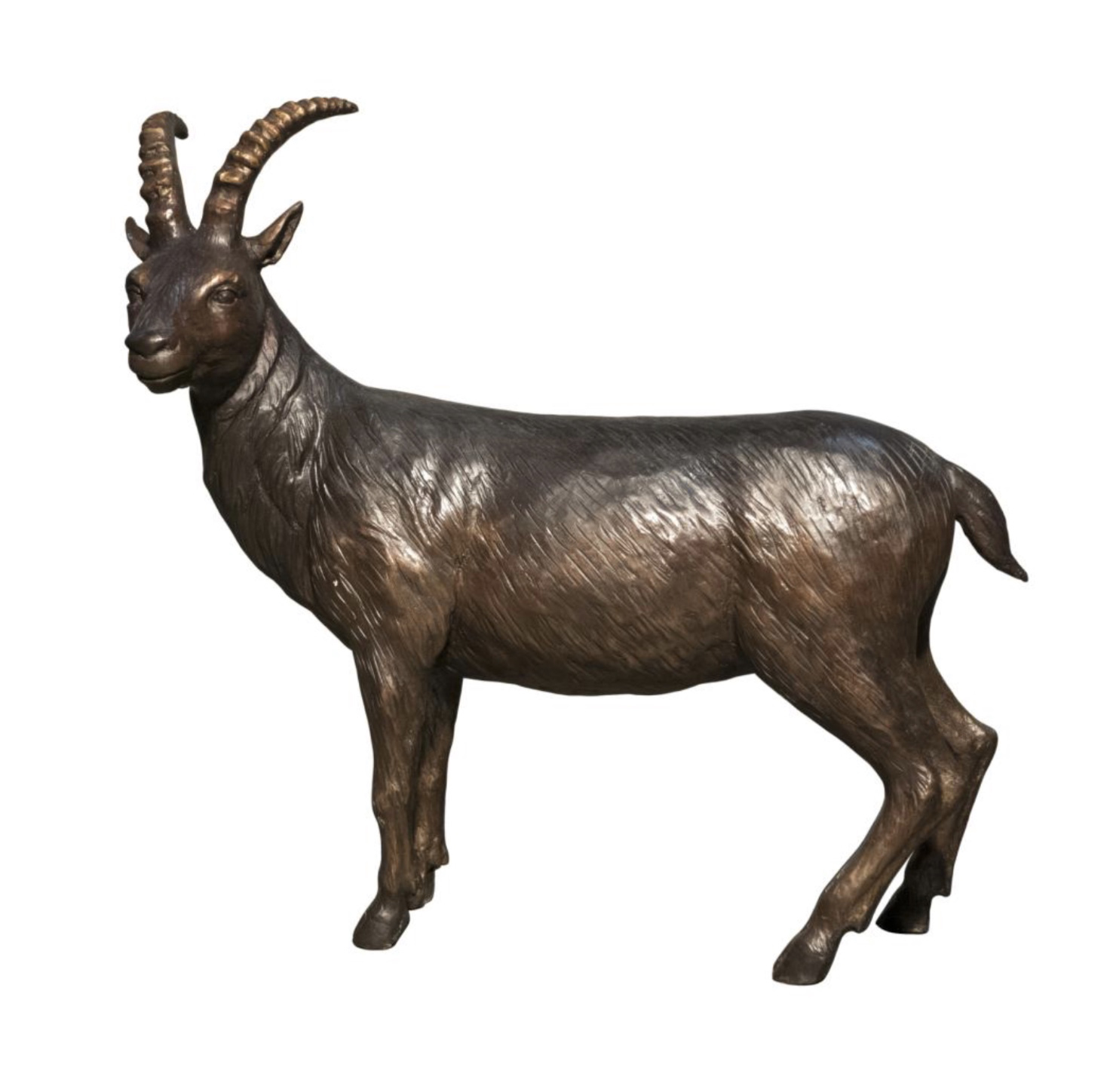SRB094612 Bronze Goat Sculpture Metropolitan Galleries Inc.