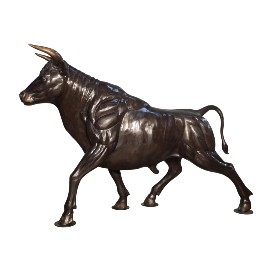 Bronze Walking Bull Sculpture Metropolitan Galleries Inc.