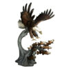 Bronze Eagle catching Fish Sculpture