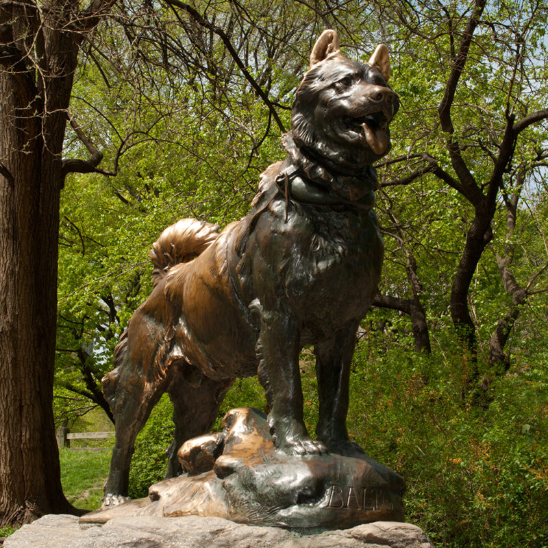 SRB47067 Bronze Balto Dog Sculpture Metropolitan Galleries Inc.