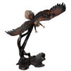 Bronze Flying Eagle on Tree Sculpture