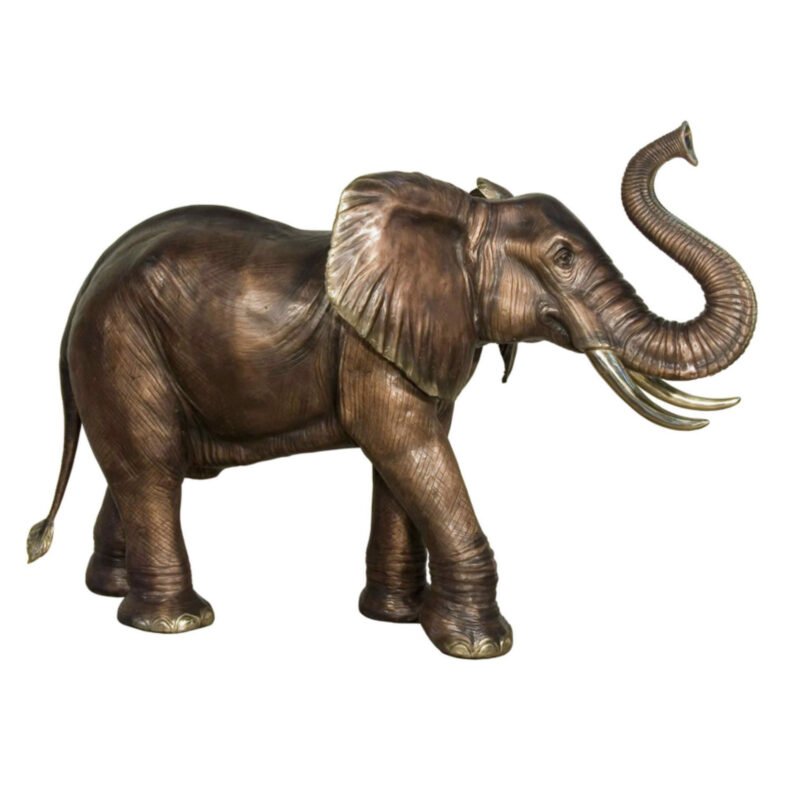 SRB081181 Bronze Elephant Sculpture (Right) Metropolitan Galleries Inc.