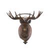 Bronze Deer Head Wall Sculpture