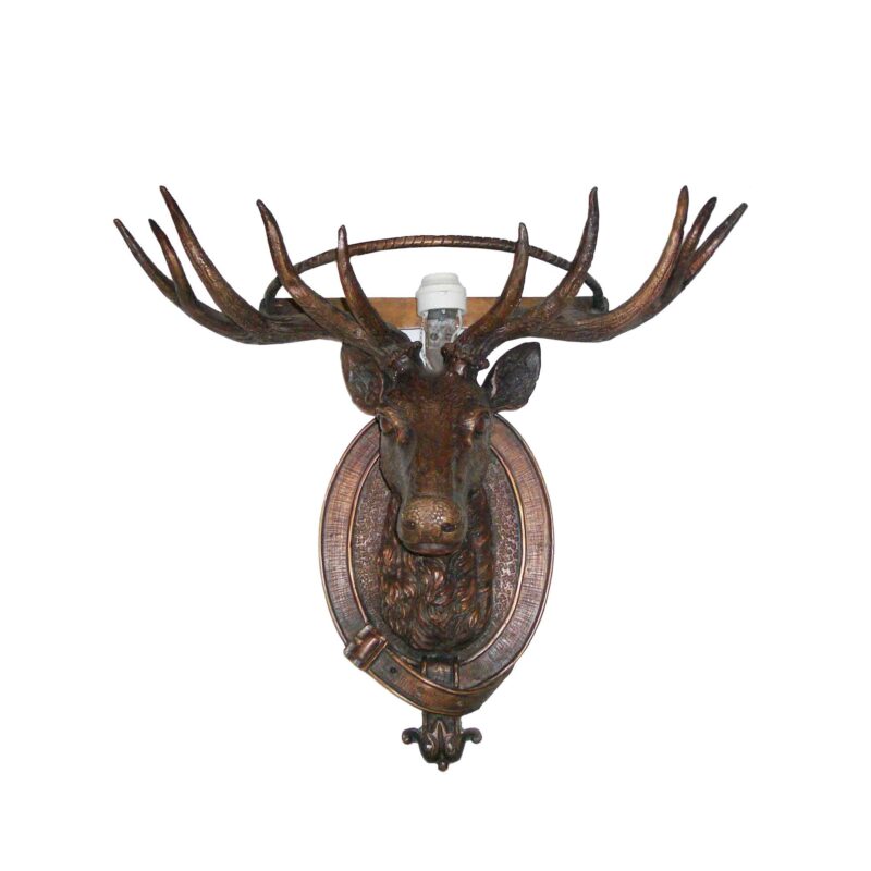 SRB705650 Bronze Deer Head Wall Sculpture Metropolitan Galleries Inc.