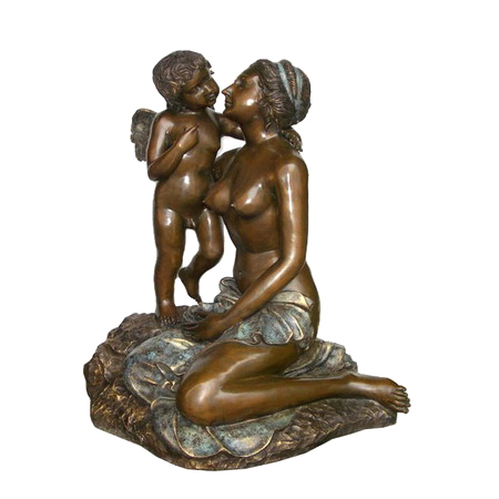SRB703227 Bronze Mother & Child Sculpture Metropolitan Galleries Inc