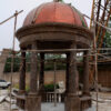 Brown Marble Gazebo Structure with Iron Dome