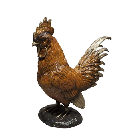 SRB047220 Bronze Rooster Sculpture Metropolitan Galleries Inc