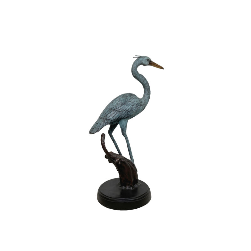 SRB057220 Bronze Blue Heron Sculpture by Metropolitan Galleries Inc 2