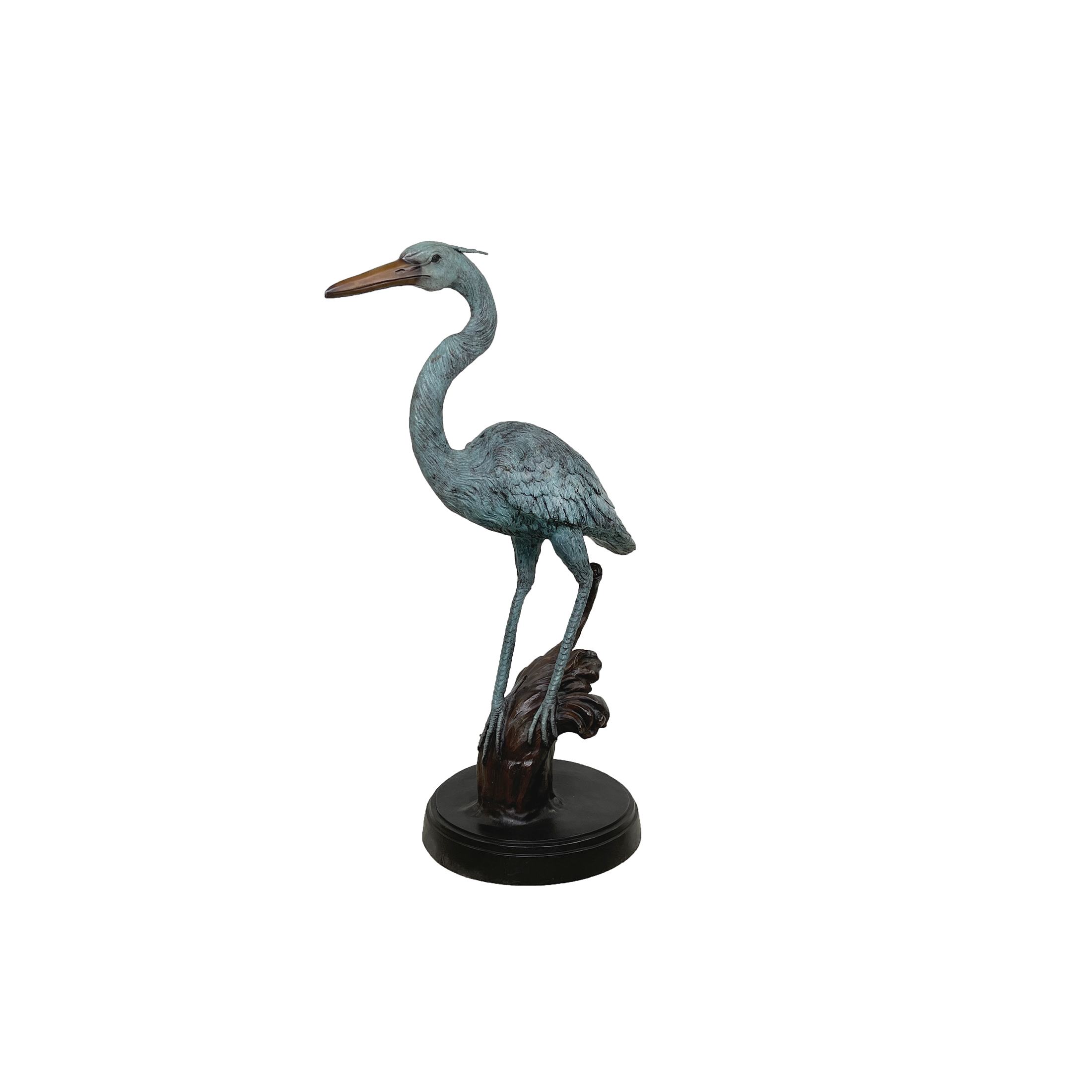 SRB057220 Bronze Blue Heron Sculpture by Metropolitan Galleries Inc 4