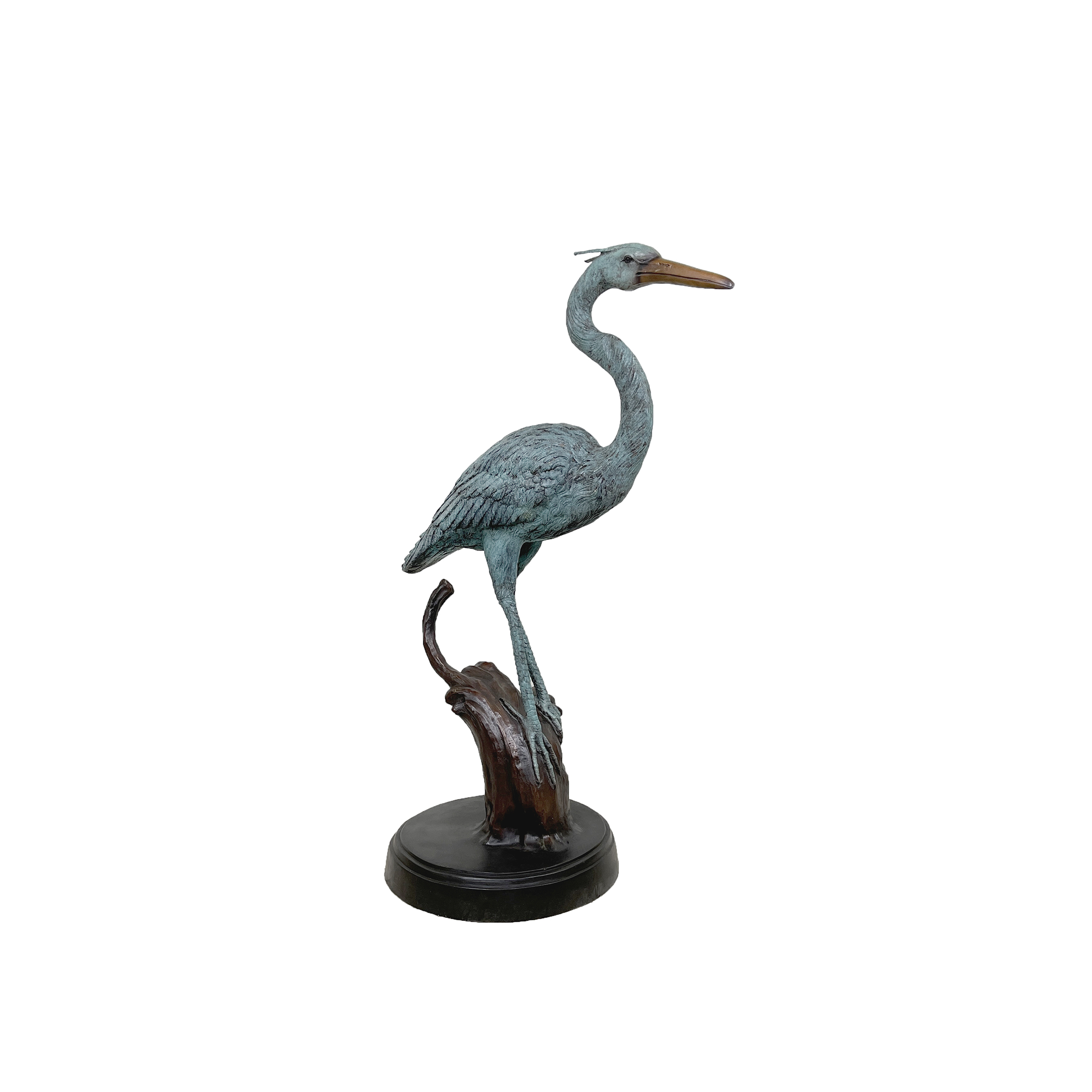 SRB057220 Bronze Blue Heron Sculpture by Metropolitan Galleries Inc