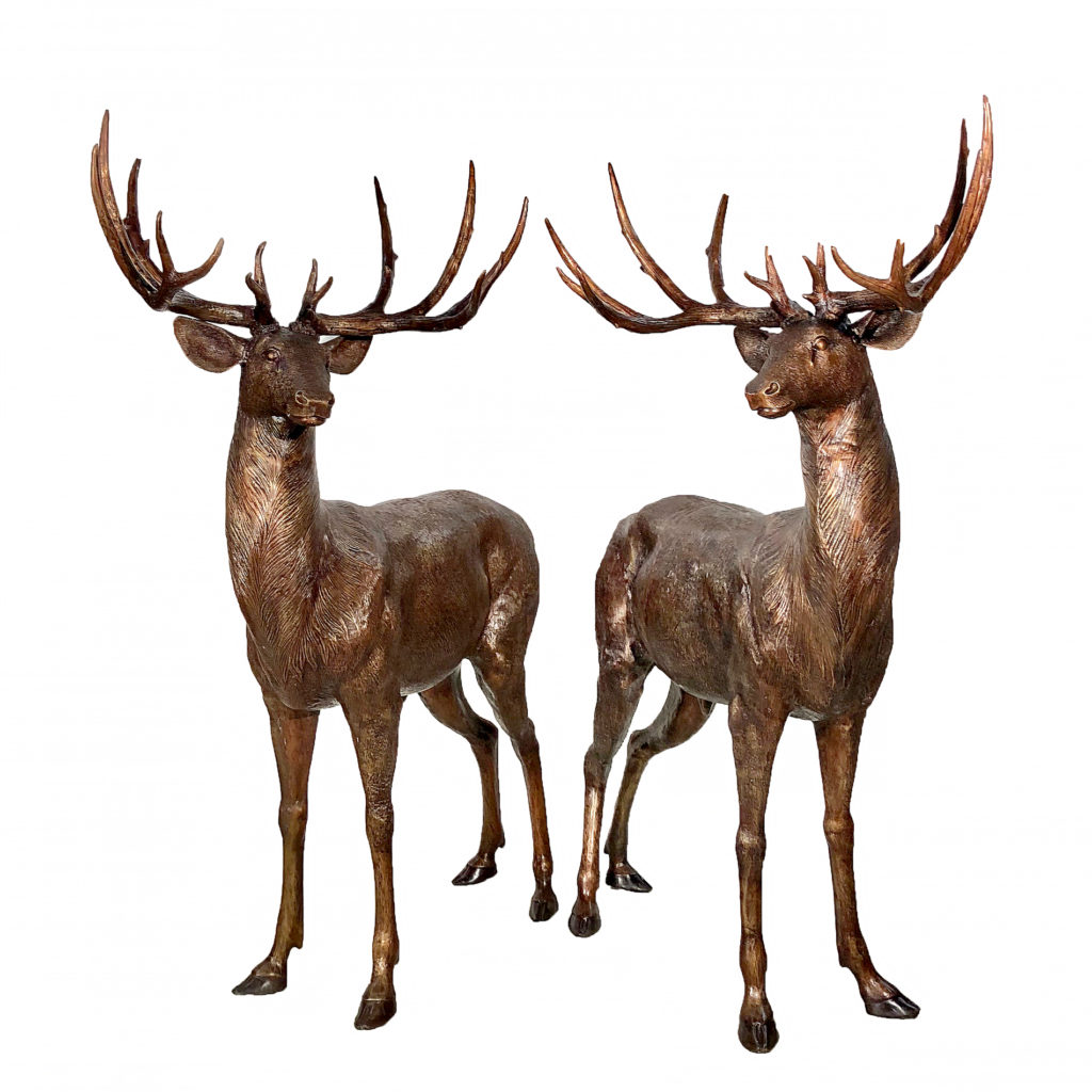 Bronze Deer Family of Three Sculpture Set - Metropolitan Galleries