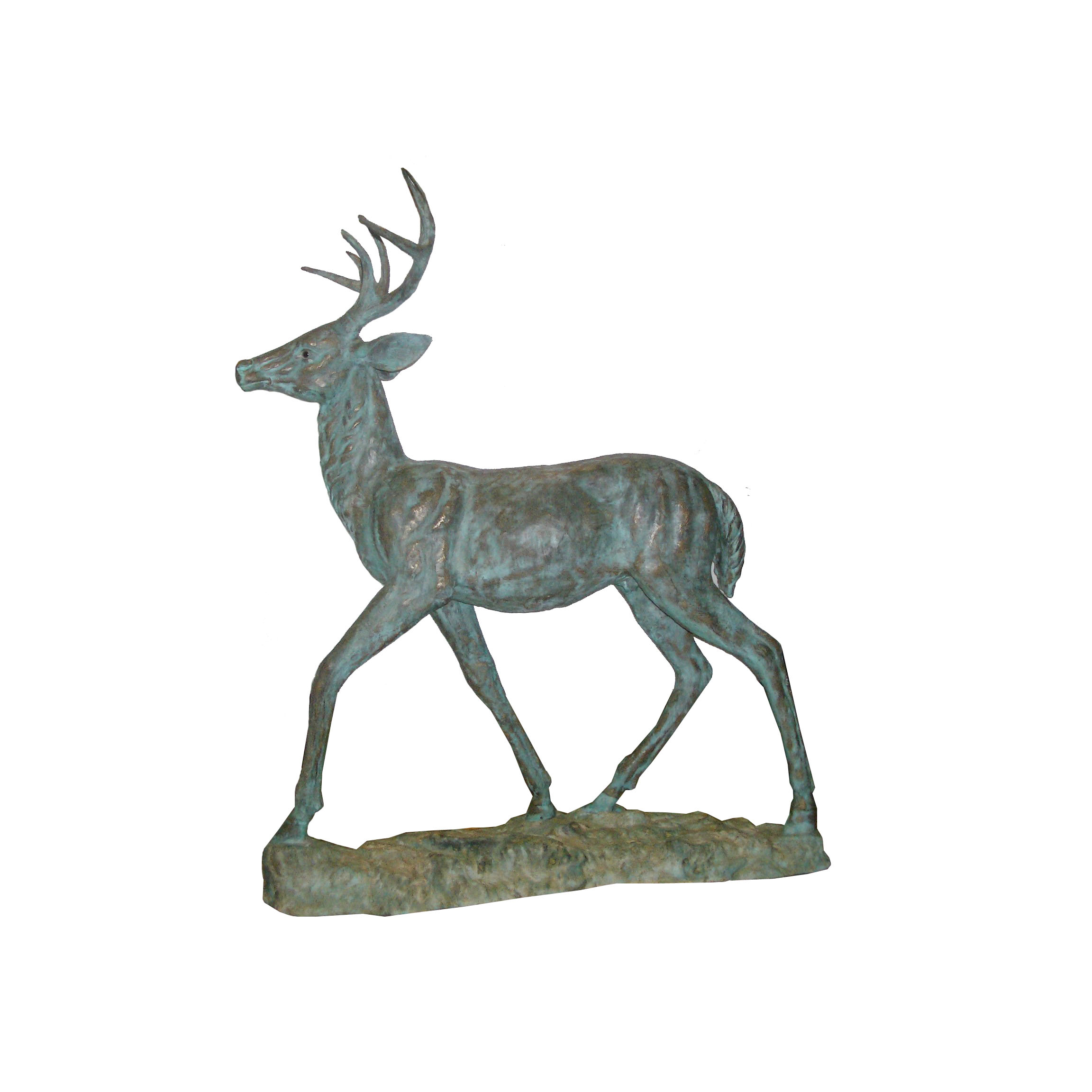 SRB706272 Bronze Deer in Stride Sculpture by Metropolitan Galleries Inc