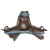 Bronze Meditating Frog Sculpture