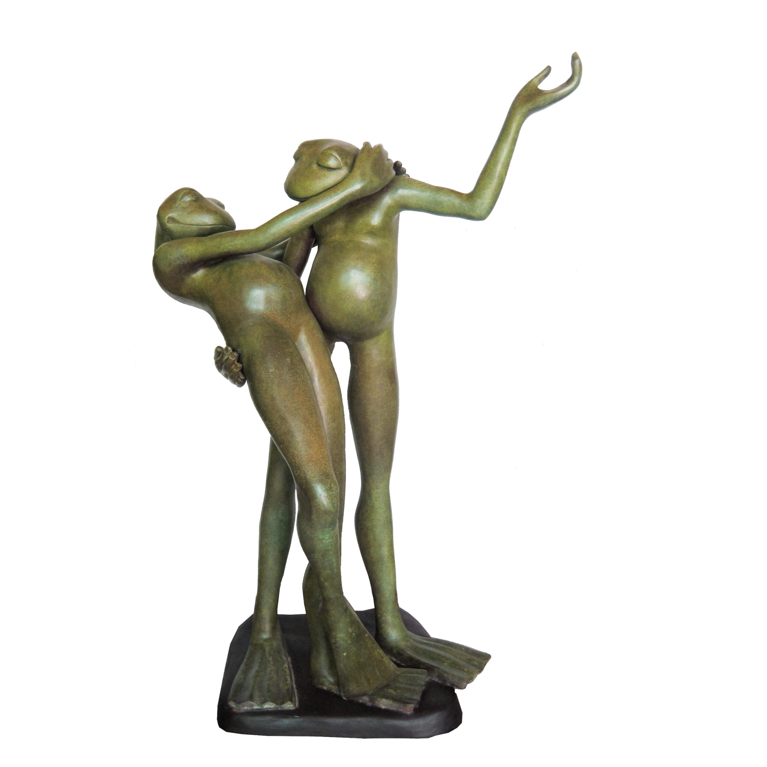 SRB707015 Bronze Dancing Frogs Sculpture by Metropolitan Galleries Inc