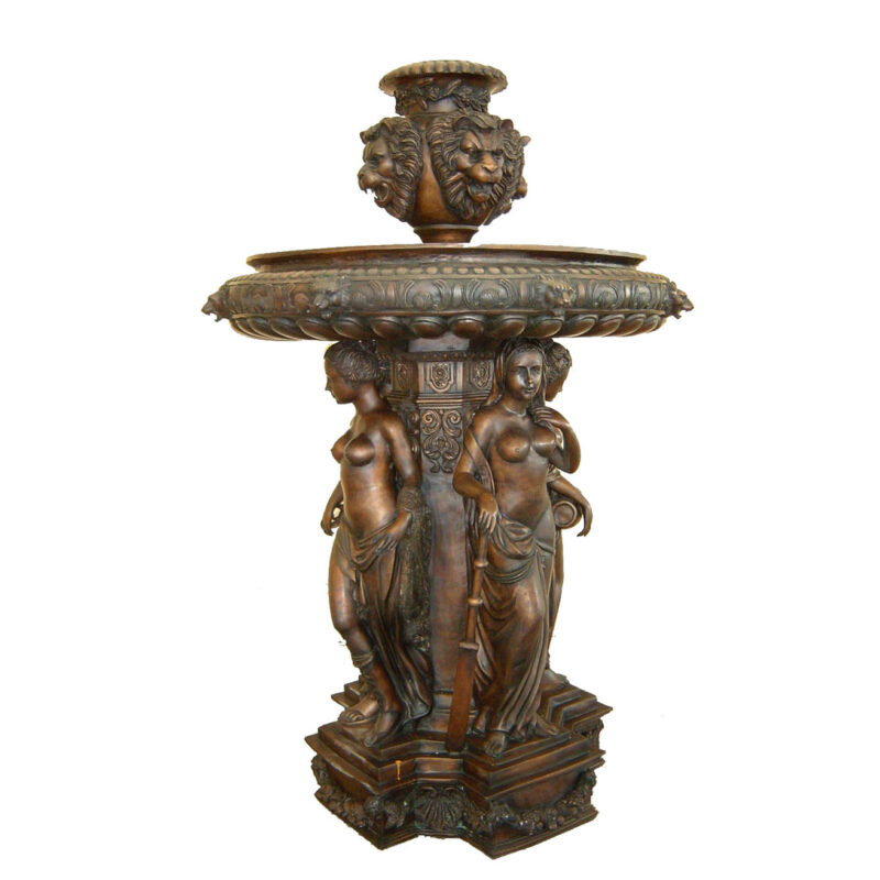 SRB703682 Bronze Nude Four RIvers Fountain by Metropolitan Galleries Inc