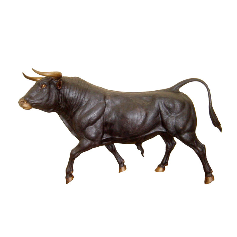 SRB705948 Bronze Walking Bull Sculpture by Metropolitan Galleries Inc