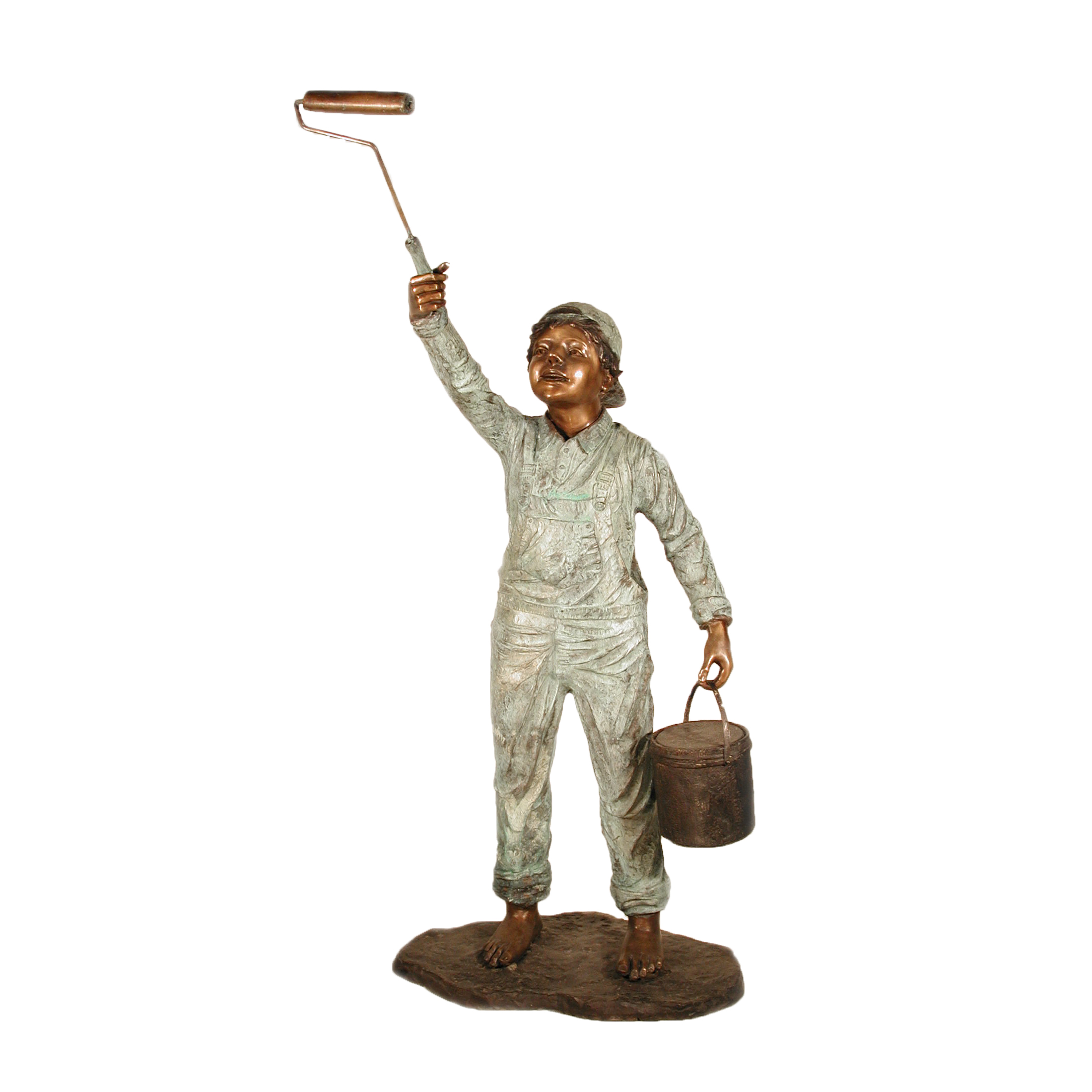 SRB028410 Bronze Painting Boy Sculpture by Metropolitan Galleries Inc