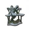 Bronze Sleeping Angel on Bench Sculpture