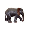 Bronze Baby Elephant Trunk Down Sculpture