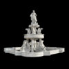 Marble Neptune & Gryphons Fountain with Basin